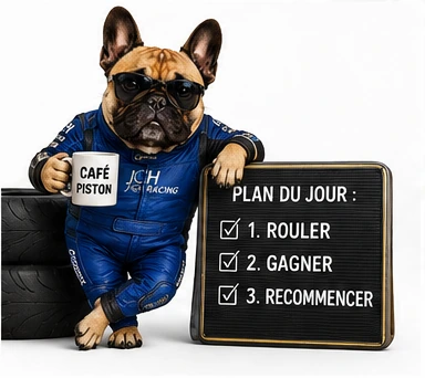 Illustration de Shelby avec le plan du jour JCH Racing