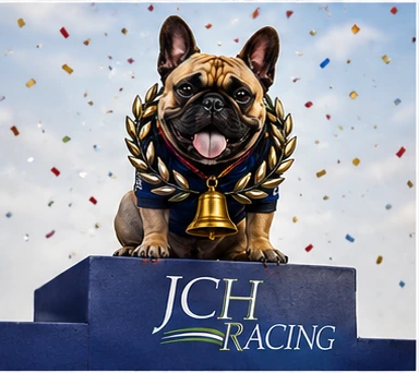 Illustration de Shelby sur le podium JCH Racing